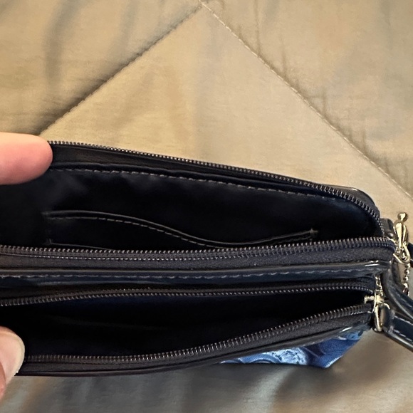 Coach Abstract Blue and white Wristlet - Picture 3 of 5